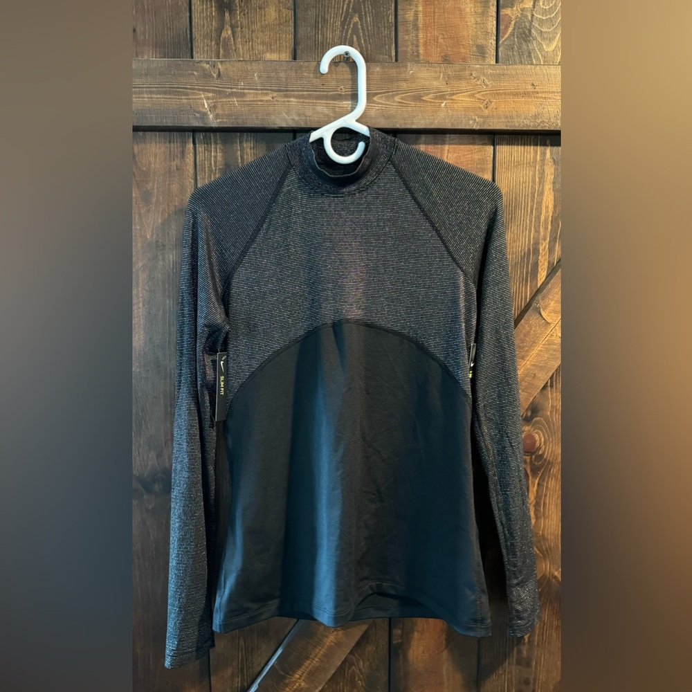 Nike Metallic Women’s Dri Fit Fitted Long Sleeve Black - Size M